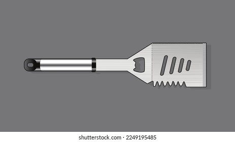 La mejor espátula de 4 en 1 parrillada de barbacoa, icono 3d plano realista. Ilustración vectorial en estilo moderno. Recursos gráficos editables para muchos fines. 