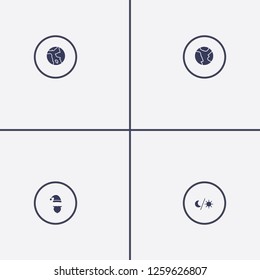 Best 4 moon icon set. earth, moon and sun and christmas santa vector illustration