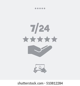 Best 7/24 services - Vector web icon