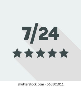 Best 7/24 services - Vector web icon