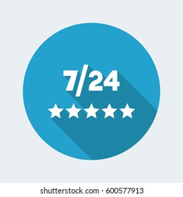 Best 7/24 services - Vector web icon
