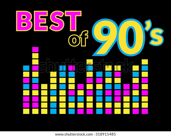 Best of 90er Jahre Illustration mit Stock-Vektorgrafik (Lizenzfrei