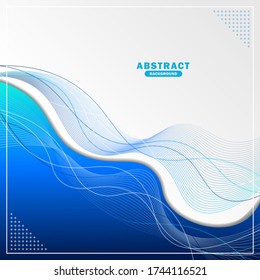 Mejor fondo abstracto con iluminación dinámica de vectores de ondas de línea, fondo, plantilla de banner EPS 10