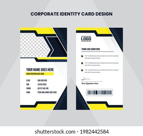 Best abstract Identity Card design template. Suitable for companies, corporate, offices and many other of business purposes