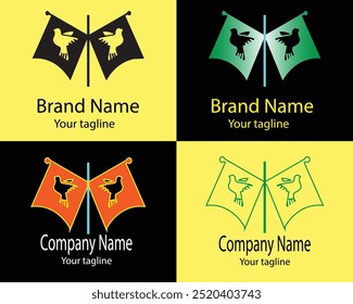 Best Abstract Logos - Four Different Designs of Same Shape for Business Company-Institution-Organization-Association-Foundation etc.