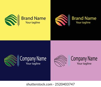 Best Abstract Logos - Four Different Designs of Same Shape for Business Company-Institution-Organization-Association-Foundation etc.