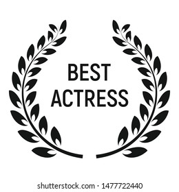 Best actress award icon. Simple illustration of best actress award vector icon for web design isolated on white background