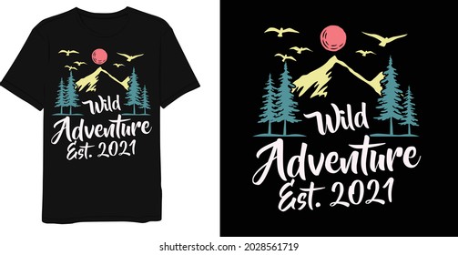 Best Adventure Quotes Vintage T-shirt Design Template.