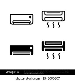 The best Air Conditioner icons vector collection, illustration logo template in trendy style. Suitable for many purposes.
