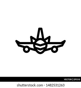 Best airplane icon vector illustration logo template. EPS 10