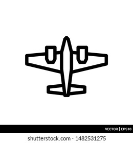 Best airplane icon vector illustration logo template. EPS 10