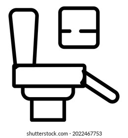 Best airplane seat icon outline vector. Plane chair. Flight airline