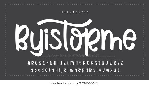 Mejor alfabeto Barber Amazing Script Signature Logotipo Letras de fuentes escritas a mano