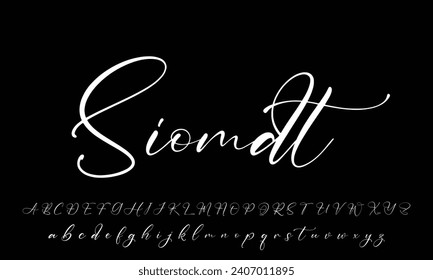 Beste Alphabet Schöne Kalligrafie Schriftart Schriftzeichen handschriftlich