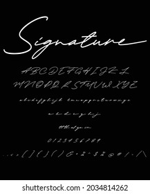 Best Alphabet Beautiful Signature Brush handwritten type font 3
