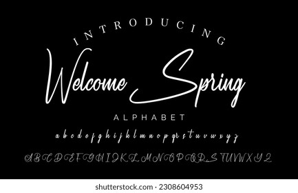 Best Alphabet Birdsong Amazing Script Signature Logotype Font lettering handwritten