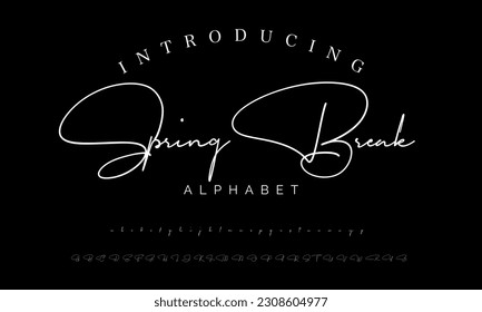 Best Alphabet Birdsong Amazing Script Signature Logotype Font lettering handwritten
