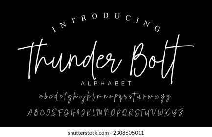 Best Alphabet Birdsong Amazing Script Signature Logotype Font lettering handwritten