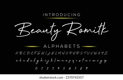 Best Alphabet Birdsong Amazing Script Signature Logotype Font lettering handwritten