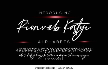 Best Alphabet Birdsong Amazing Script Signature Logotype Font lettering handwritten