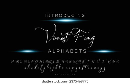 Best Alphabet Birdsong Amazing Script Signature Logotype Font lettering handwritten