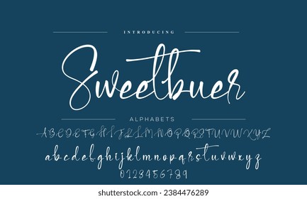 Best Alphabet Birdsong Amazing Script Signature Logotype Font lettering handwritten
