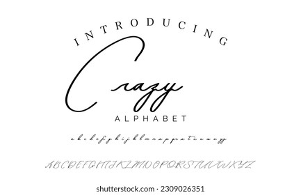 Best Alphabet Crazy Amazing Script Signature Logotype Font lettering handwritten