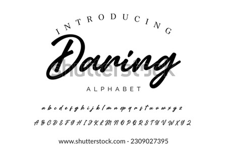 Best Alphabet Daring Amazing Script Signature Logotype Font lettering handwritten