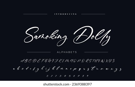 Best Alphabet "Dark Side" Halloween Brush Script Font. handwritten type font lettering