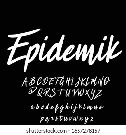 Best Alphabet Epidemik Brush Beauty Script Logotype Font lettering handwritten