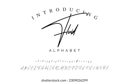 Best Alphabet Fluid Amazing Script Signature Logotype Font lettering handwritten
