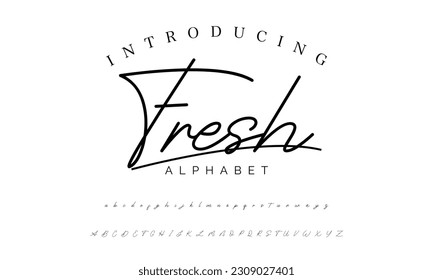 Best Alphabet Fresh Amazing Script Signature Logotype Font lettering handwritten