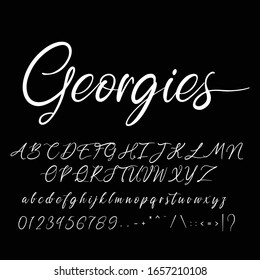 Best Alphabet Georgies Script Signature Logotype Font Lettering Handwritten