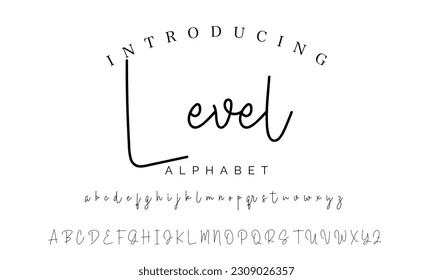 Best Alphabet Level Amazing Script Signature Logotype Font lettering handwritten