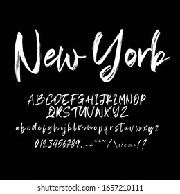 Best Alphabet New York Brush Script Logotype Font Lettering Handwritten