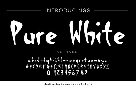 Best Alphabet Painting Paint Brush Beauty Script Logotype Font lettering handwritten