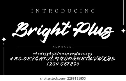 Best Alphabet Painting Paint Brush Beauty Script Logotype Font lettering handwritten