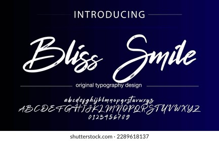 Best Alphabet Painting Paint Brush Beauty Script Logotype Font lettering handwritten