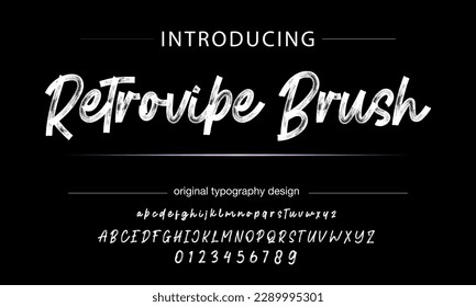 Best Alphabet Painting Paint Brush Beauty Script Logotype Font lettering handwritten