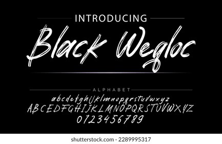 Best Alphabet Painting Paint Brush Beauty Script Logotype Font lettering handwritten