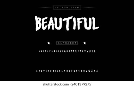 Best Alphabet Painting Paint Brush Beauty Script Logotype Font lettering handwritten