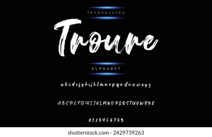Meilleur Alphabet Peinture Peinture Brush Beauty Script Logotype Police lettrage manuscrit