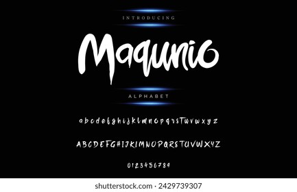 Best Alphabet Painting Paint Brush Beauty Script Logotype Font lettering handwritten