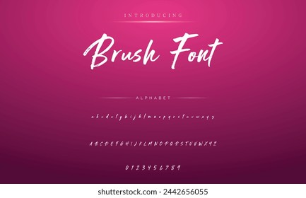 Best Alphabet Painting Paint Brush Beauty Script Logotype Font lettering handwritten