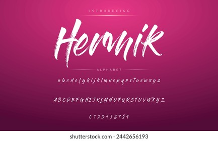 Best Alphabet Painting Paint Brush Beauty Script Logotype Font lettering handwritten