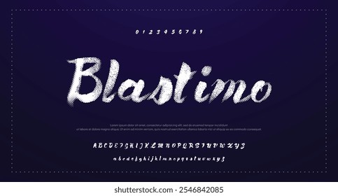 Mejor Alfabeto Pintura Pintura Pincel Belleza Script Logotipo Letras de fuentes escritas a mano