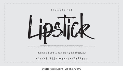 Best Alphabet Painting Paint Brush Beauty Script Logotype Font lettering handwritten
