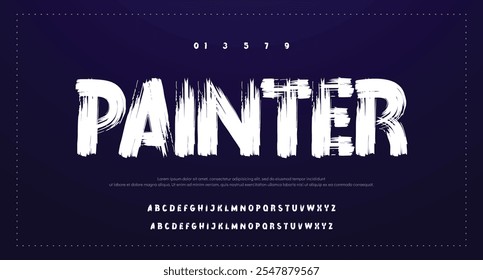 Melhor Alfabeto Pintura Pintura Pincel Beleza Script Logotipo Fonte letras manuscrito