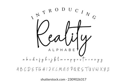 Mejor Realidad Alphabet Asombroso Guión Firma Logotipo Tipo de letra Letras manuscritas