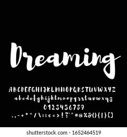 Best Alphabet Script Dreaming Poster Font lettering handwritten